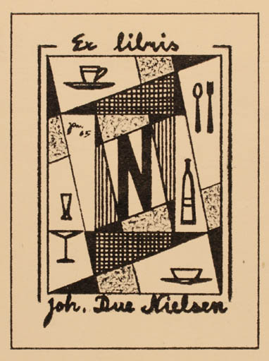 Exlibris by Vladimir Jomdyrik from Czechoslovakia for Johan Due Nielsen - Abstract 