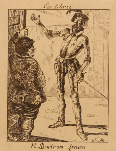 Exlibris by V Fornes Beltran from Spain for ? ? - Don Quijote 