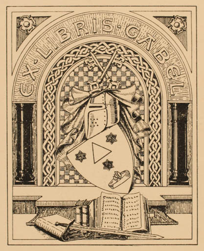 Exlibris by A Lindvang from Denmark for C.C.A. Gabel- Jørgensen - 