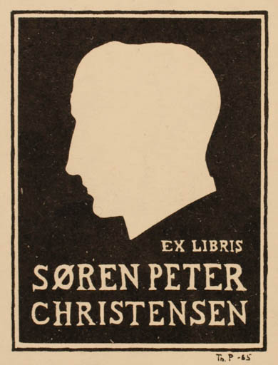 Exlibris by Thomas Pedersen from Denmark for Søren P. Christensen - Portrait 