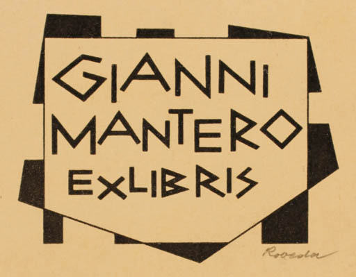 Exlibris by Roland Roveda from Austria for Gianni Mantero - Text/Writing 