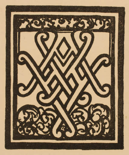 Exlibris by Thorvald Bindesbøll from Denmark for Alfred Hauge - Monogram Ornament 