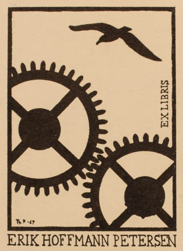 Exlibris by Thomas Pedersen from Denmark for Erik Hoffmann Petersen - Bird Technology 