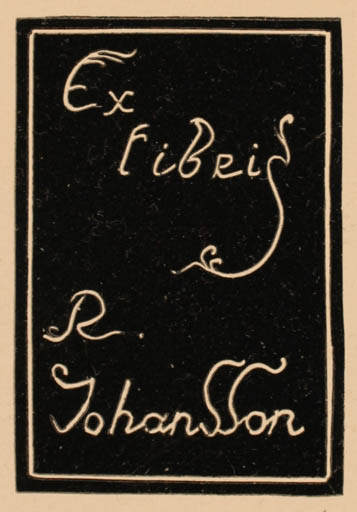 Exlibris by S. Ivenski from Russia for Roland Johannson - Text/Writing 