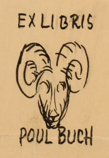 Exlibris by Alexander Secher from Denmark for Poul Buch - Fauna 