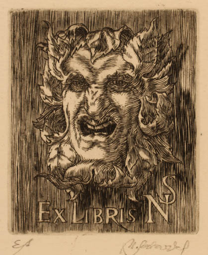 Exlibris by Norbert Salzwedel from Germany for ? N.S. - Drama 