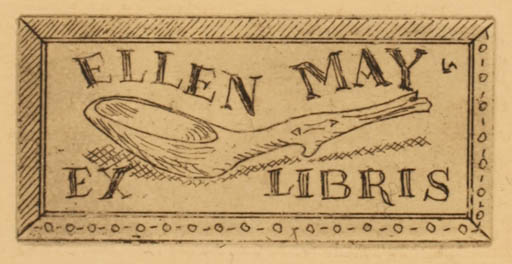 Exlibris by Lorentz May from Denmark for Ellen May - 