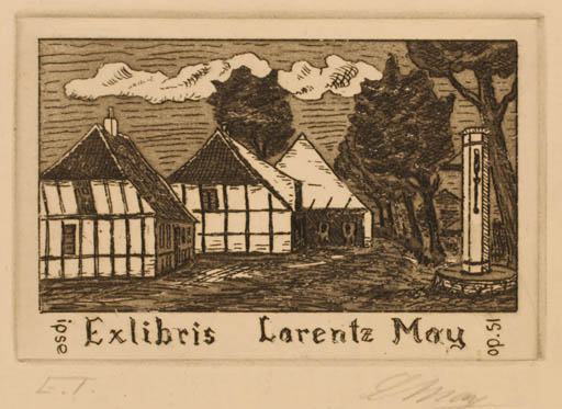 Exlibris by Lorentz May from Denmark for Lorentz May - Architecture 