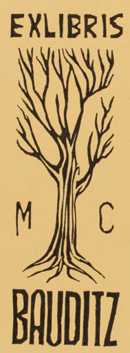 Exlibris by Chr. W. Bauditz from Denmark for Mie & Chr. W. Bauditz - Tree 