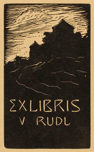 Exlibris by M. D. Gjuric from Czechoslovakia for Vaclav Rudl - Scenery/Landscape 