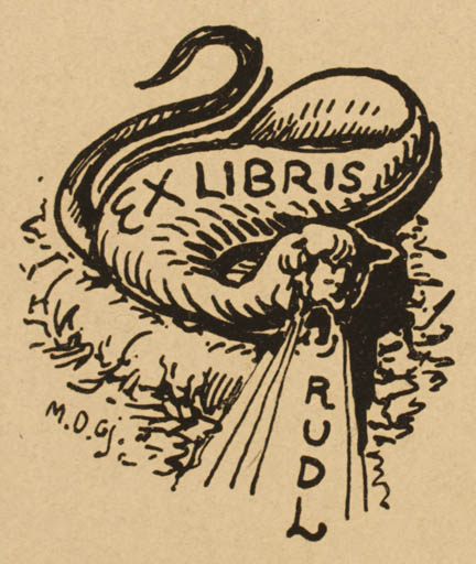 Exlibris by M. D. Gjuric from Czechoslovakia for Vaclav Rudl - 