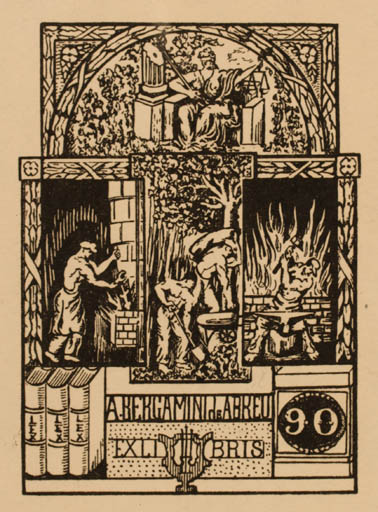 Exlibris by ? ? from Brazilien for A Bergamini de Abreu - Working 