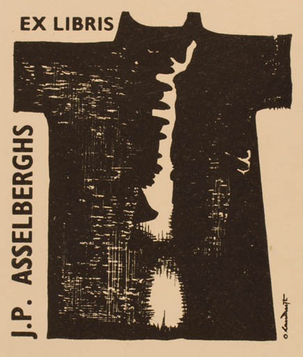 Exlibris by Octave Landuyt from Belgium for J.P. Asselberghs - Abstract 