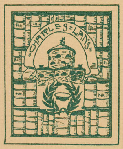 Exlibris by Charles Lans from Sweden for Charles Lans - Book Castle/Palace 