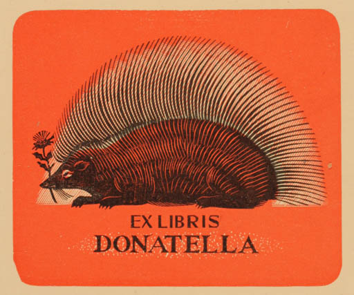 Exlibris by Italo Zetti from Italy for Donatella Tarozzi - Fauna 