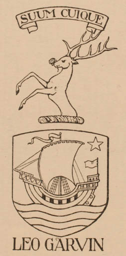 Exlibris by ? ? from Great Britain for Leo Garvin - Heraldry 