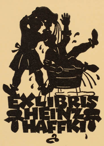 Exlibris by Zbigniew Dolatowski from Poland for Heinz Haffki - 