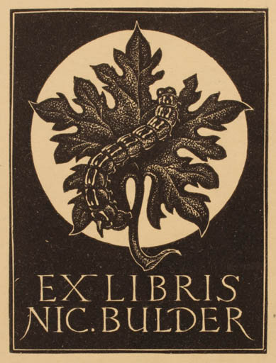 Exlibris by Nicolaas Bulder from Netherland for Nicolaas Bulder - Flora Insect 