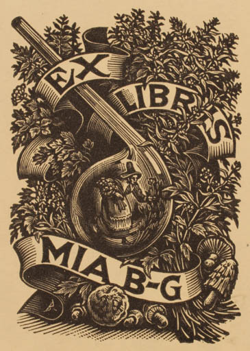 Exlibris by Nicolaas Bulder from Netherland for ? B.G. Mia - Flora 