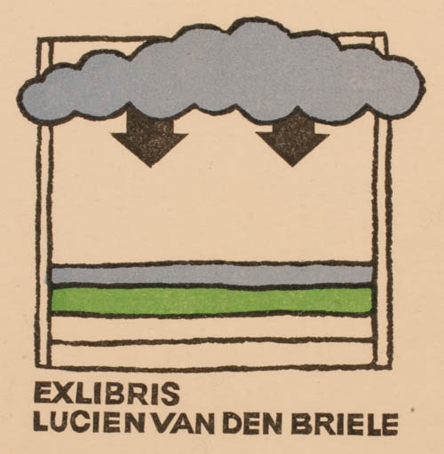 Exlibris by Cees Andriessen from Netherland for Luc van den Briele - Abstract 