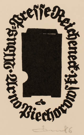 Exlibris by Zbigniew Dolatowski from Poland for Arno Piechorowski - Text/Writing 