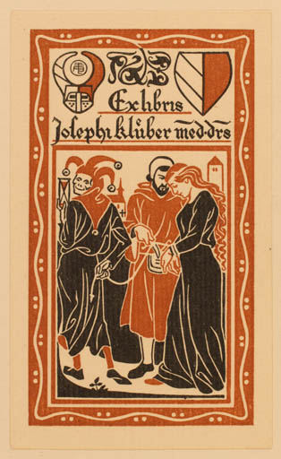 Exlibris by A Balmer from Schwitzerland for ? ? - Jugend Religion 