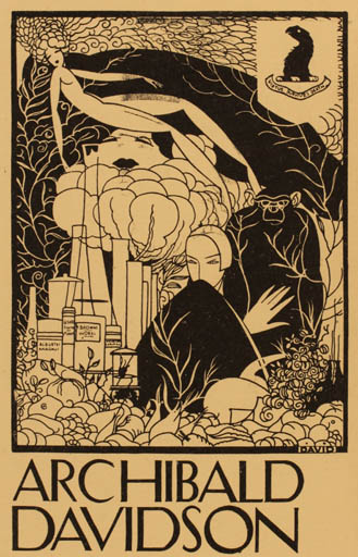 Exlibris by H David from Great Britain for Archibald Davidson - Jugend 