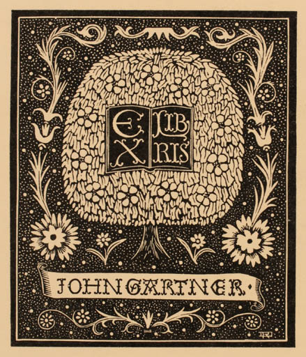 Exlibris by Derek Riley from Great Britain for John Gartner - Flora Jugend 