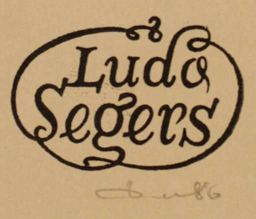 Exlibris by Zbigniew Dolatowski from Poland for Ludo Segers - Text/Writing 