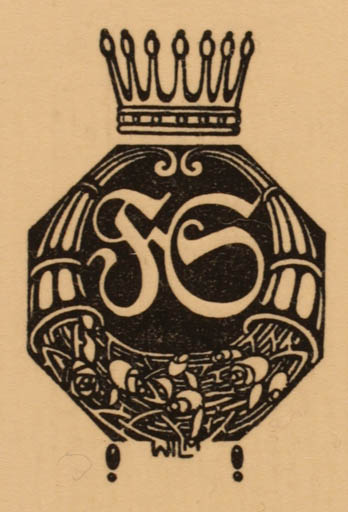 Exlibris by Hubert Wilm from Germany for F. S. - Jugend Monogram 