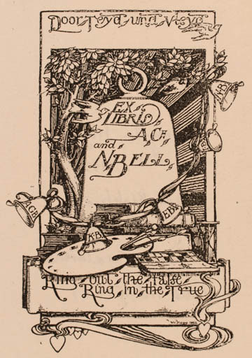 Exlibris by Warrington Hogg from Great Britain for A.C. og N. Bell - Jugend 