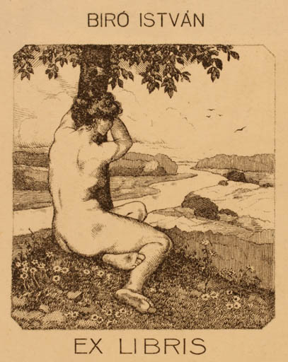 Exlibris by Oscar Graf from Germany for Biro Istvan - Jugend 