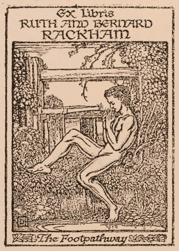 Exlibris by James Guthrie from Great Britain for Ruth og Bernard Rackham - Jugend Man 