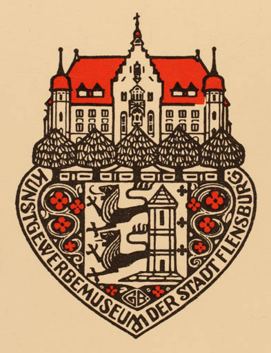 Exlibris by Georg Behve from Germany for ? Kunstgewerbwmuseum der stadt Flensburg - Architecture Heraldry 