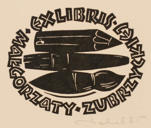 Exlibris by Zbigniew Dolatowski from Poland for Malgorzaty Zubrzyckej - Art 