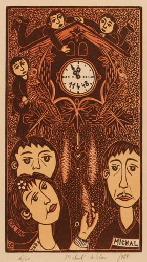 Exlibris by Vaclav Plechatej from Czechoslovakia for ? Michal - Group 