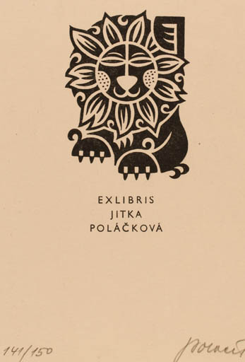 Exlibris by Josef Polacek from Czechoslovakia for Jitka Polackova - 