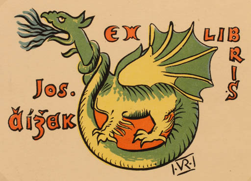 Exlibris by Vaclav Rytir from Czechoslovakia for Jos Dijak - Fable Animal 