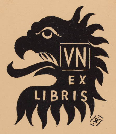 Exlibris by Vaclav Rytir from Czechoslovakia for ? V.N. - 