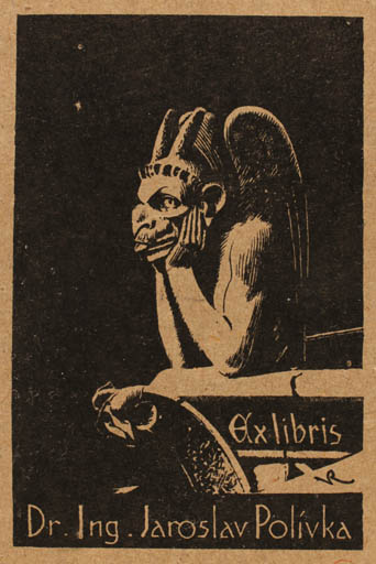 Exlibris by Vaclav Rytir from Czechoslovakia for Jaroslav Polivka - Fable Animal 