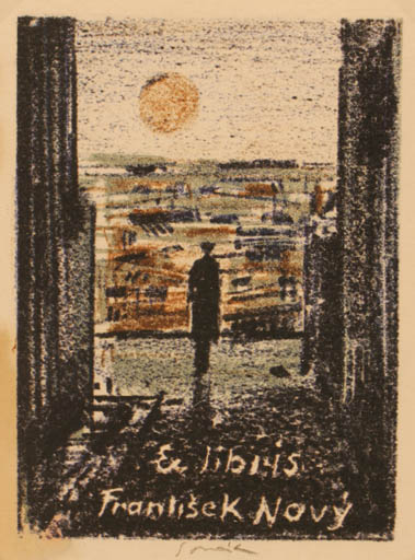 Exlibris by Pravoslav Sovak from Czechoslovakia for Frantisék Nový - 