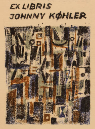 Exlibris by Pravoslav Sovak from Czechoslovakia for Køhler Johnny - Abstract 