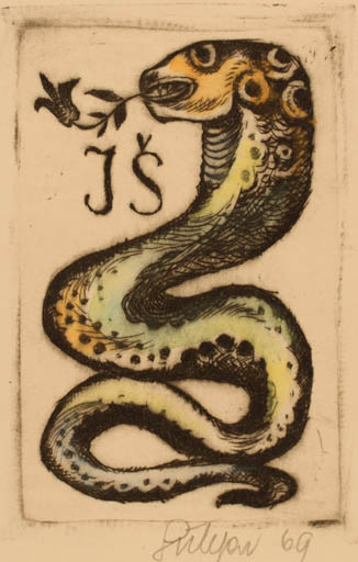 Exlibris by Jaroslav Sulc from Czechoslovakia for Jaroslav Sulc - Fauna 