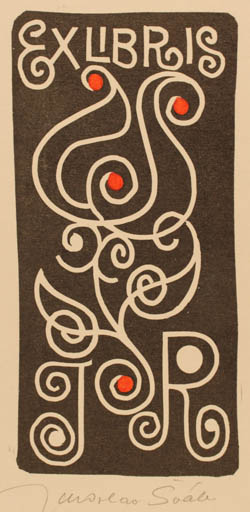 Exlibris by Jaroslav Svab from Czech Republic for Jiri Ruzicka - Abstract 