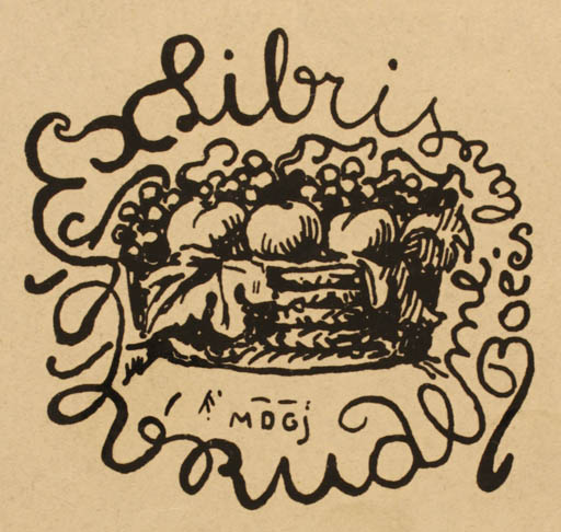 Exlibris by M. D. Gjuric from Czechoslovakia for Vaclav Rudl - Fruit 