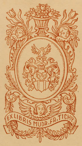 Exlibris by J Beran from Czechoslovakia for Frant Tichy - Heraldry 