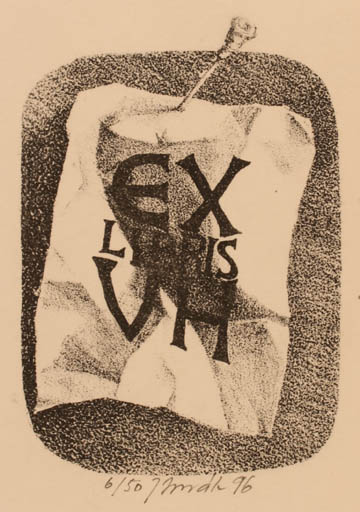 Exlibris by Jiri Novak from Czechoslovakia for ? V.H. - Abstract 