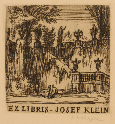 Exlibris by Petr Dillinger from Czechoslovakia for Josef Klein - Couple 