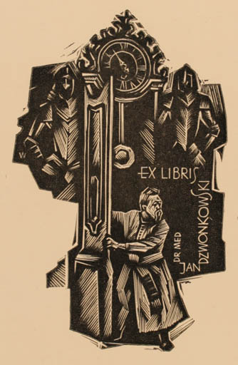 Exlibris by Wojciech Luczak from Poland for Jan Dzwonkowski - 