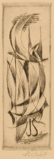 Exlibris by Jaroslav Sulc from Czechoslovakia for ? J.S. - Abstract 